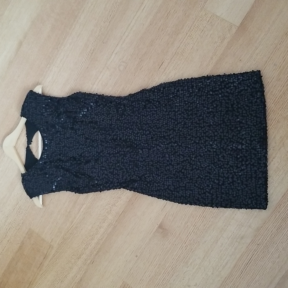 Black Sequined Dress
